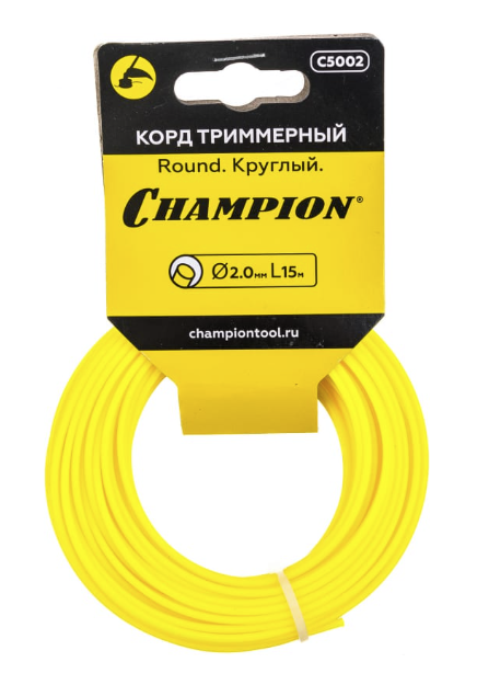 Леска для триммера Champion Round 2,0 мм/15 м круглая – №1