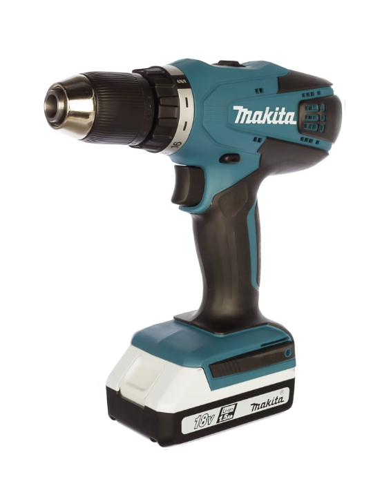 Аккумуляторная дрель-шуруповерт Makita DF 457DWE (2х1,5 Ач) – №1