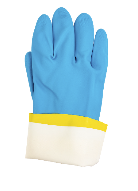 Перчатки химостойкие Jeta Safety Atom Duo с хлопковым напылением, размер S – №2