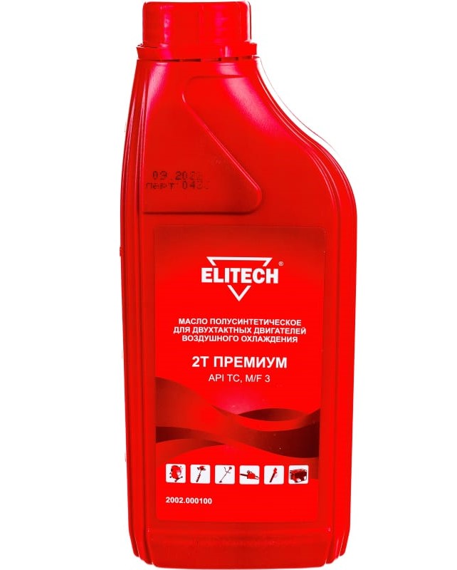 Масло для 2-х тактного двигателя Elitech 1 л полусинтетическое – №1