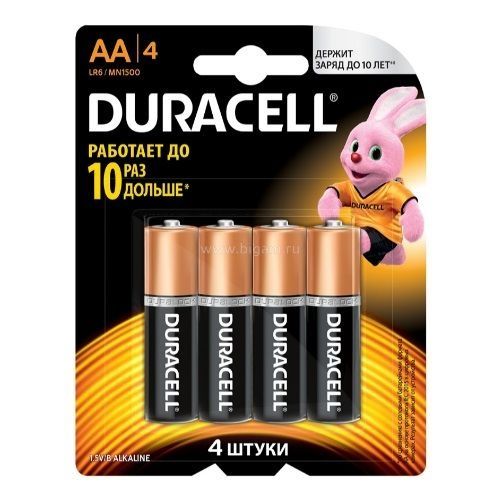 Батарейки Duracell Basic AA LR6 CN алкалиновые (4 шт) – фото №1 Батарейки Duracell Basic AA LR6 CN алкалиновые (4 шт) – №1