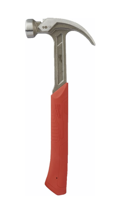 Молоток Milwaukee 450гр. стальной с закругленным гвоздодером – фото №1 Молоток Milwaukee 450гр. стальной с закругленным гвоздодером – №1