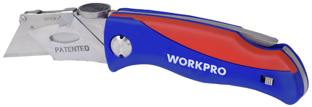 Нож складной WORKPRO с упором для пальца (WP211006) – фото №1 Нож складной WORKPRO с упором для пальца (WP211006) – №1