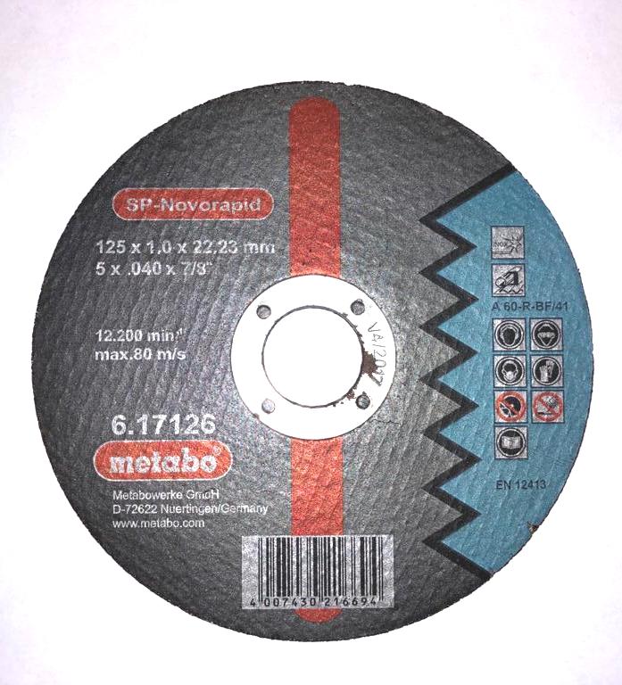 Диск по металлу Metabo SP-Novorapid 125х1,0x22,23 – фото №1 Диск по металлу Metabo SP-Novorapid 125х1,0x22,23 – №1