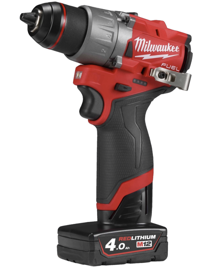 Аккумуляторная дрель-шуруповерт Milwaukee M12 FDD2-402X (2х4,0 Ач) – №1
