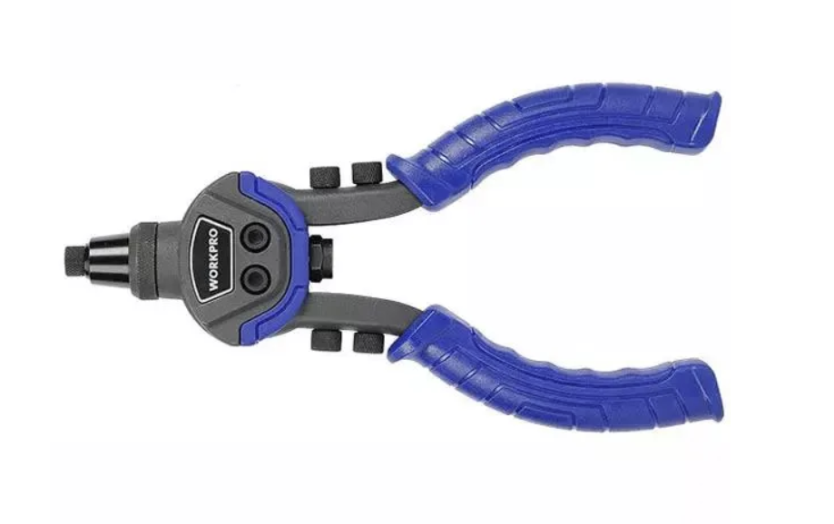 Заклепочник WORKPRO 250 мм двуручный + 5 размерных насадок (WP225003) – фото №1 Заклепочник WORKPRO 250 мм двуручный + 5 размерных насадок (WP225003) – №1