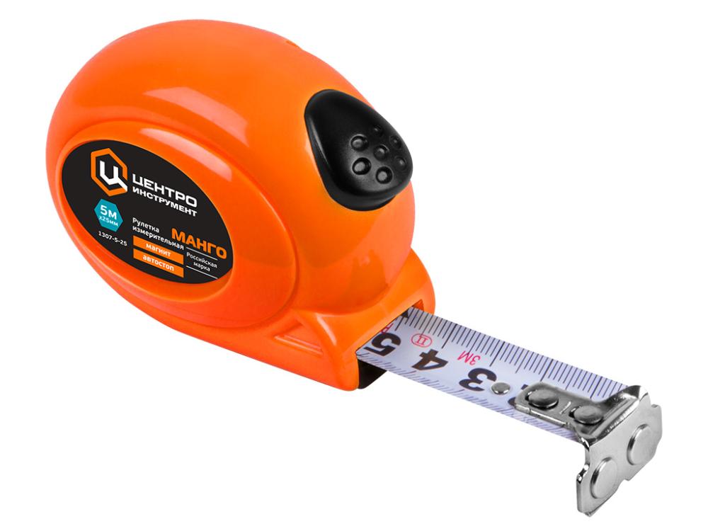 Рулетка ЦентроИнструмент Манго 5м, магнитная с автостопом – №1
