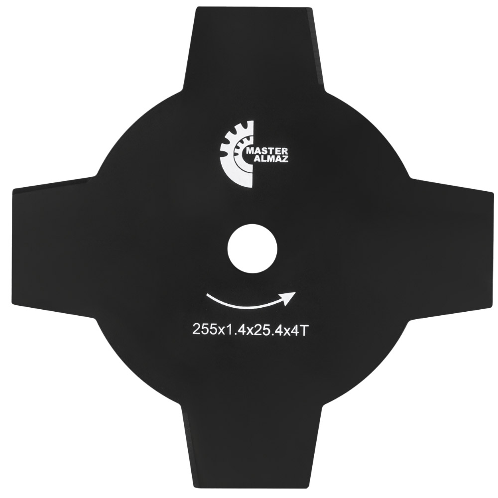 Нож для триммера МастерАлмаз 255х25,4х1,4 мм (4 лезвия) – №1