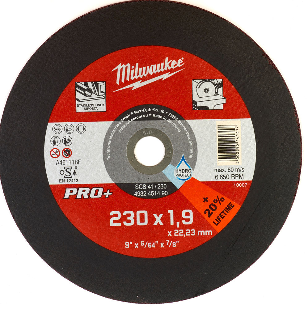 Диск по металлу Milwaukee PRO+ 230х1,9х22,2 – фото №1 Диск по металлу Milwaukee PRO+ 230х1,9х22,2 – №1