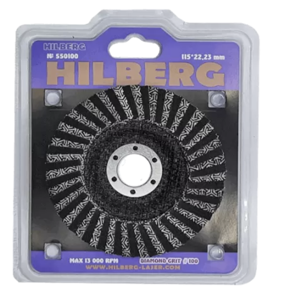 Диск лепестковый Hilberg Super 115х22,2 мм №100 алмазный – фото №1 Диск лепестковый Hilberg Super 115х22,2 мм №100 алмазный – №1