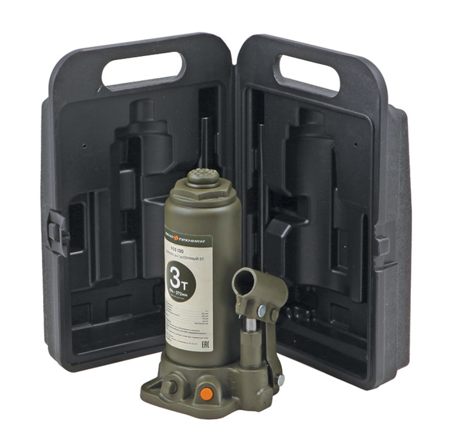 Домкрат гидравлический бутылочный Дело Техники 3т, 194-372 мм – №3