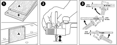 Кондуктор для шкантования Wolfcraft 6,8,10 мм – №3