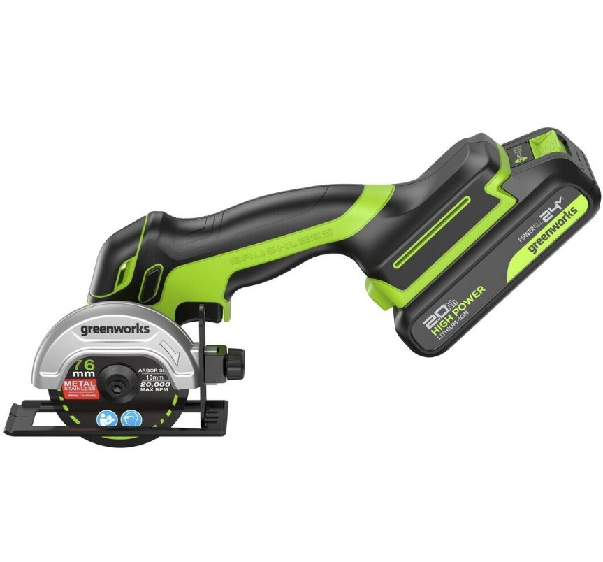 Аккумуляторная УШМ Greenworks GD24UCS 76 мм (1х2,0 Ач) – №3