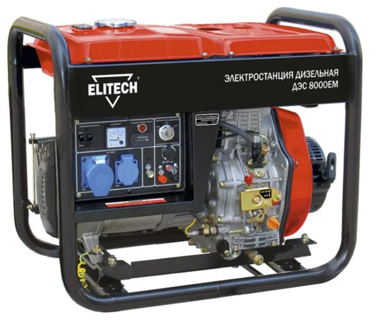 Генератор дизельный Elitech ДЭС 8000ЕM – №1