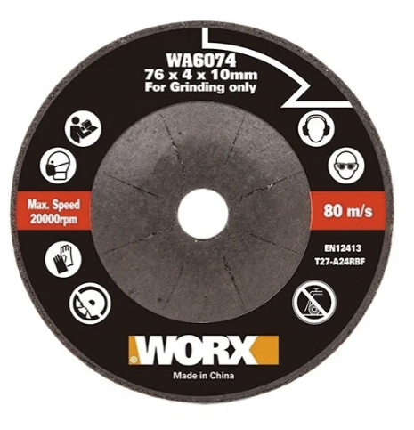 Диск шлифовальный по металлу Worx 76х4х10 мм – №1