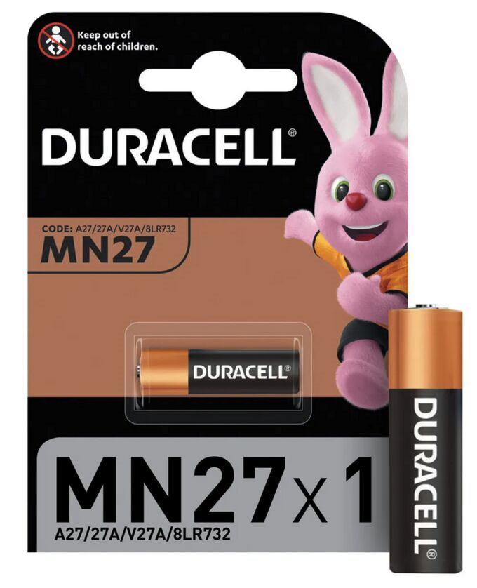 Батарейка Duracell MN27 12V алкалиновая для электронных приборов – №1