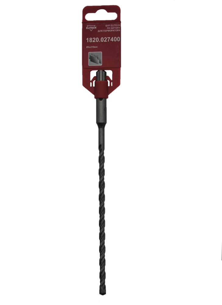 Бур SDS+ Elitech 6x210/150 мм – фото №1 Бур SDS+ Elitech 6x210/150 мм – №1