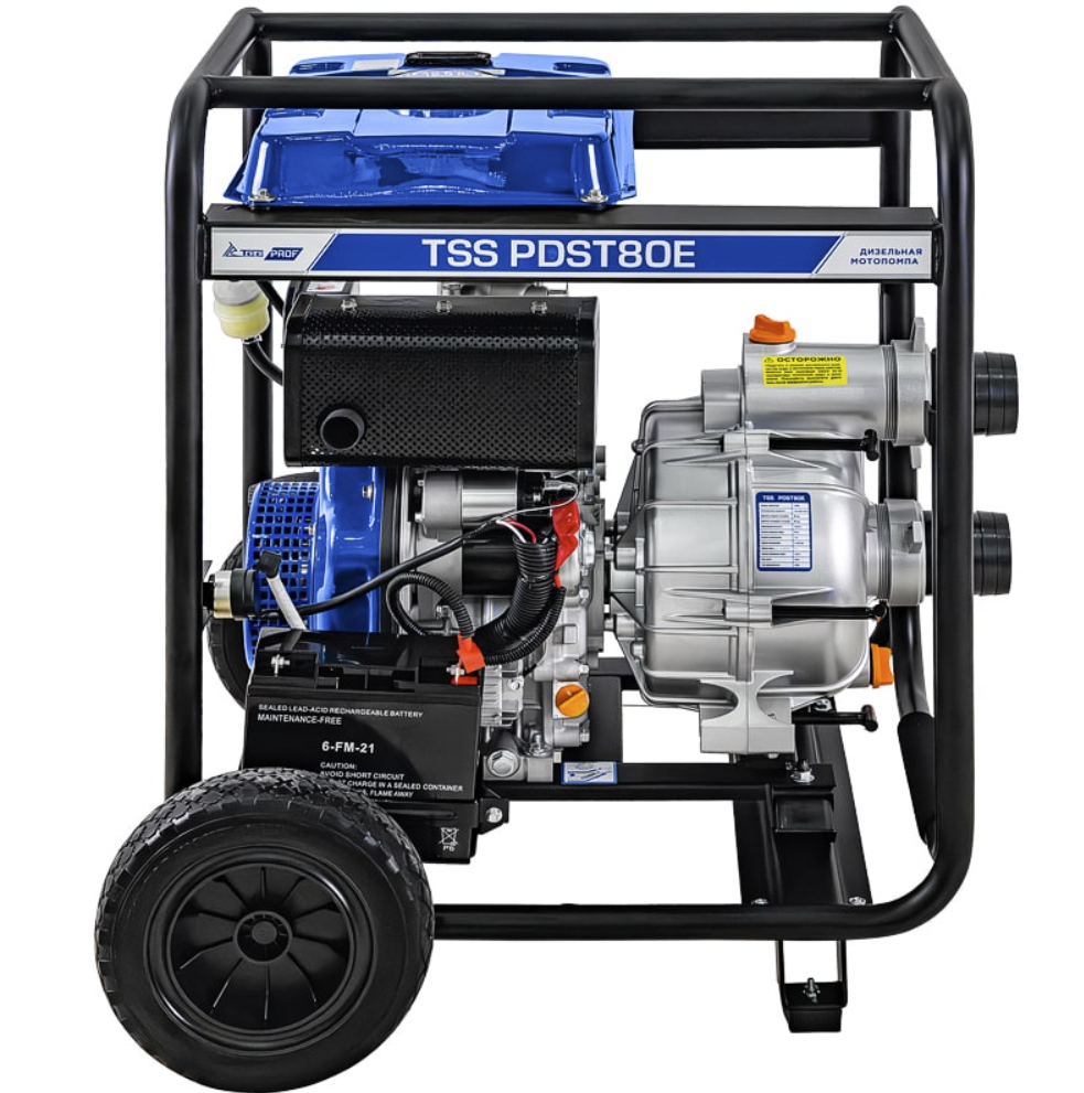 Мотопомпа дизельная TSS PDST80E с электростартом и аккумулятором – №2