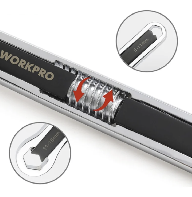 Ключ разводной WORKPRO 5-16 мм универсальный (WP272017) – фото №2 Ключ разводной WORKPRO 5-16 мм универсальный (WP272017) – №2
