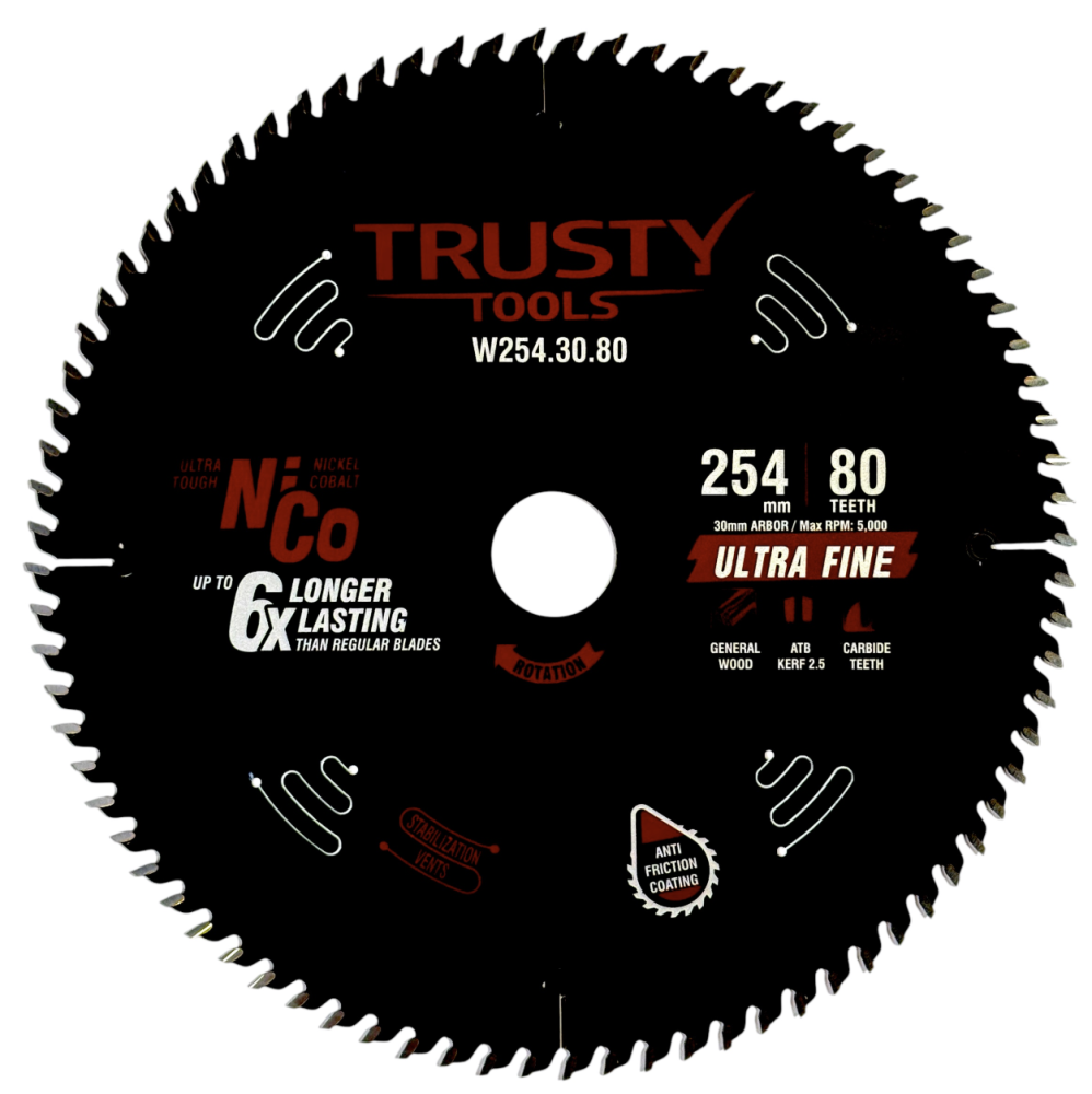 Диск пильный Trusty-Tools Ultra Fine 254х30 мм 80Т – фото №1 Диск пильный Trusty-Tools Ultra Fine 254х30 мм 80Т – №1