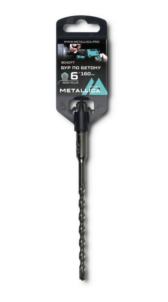 Бур SDS+ Metallica Optima 6х160/100 мм – фото №1 Бур SDS+ Metallica Optima 6х160/100 мм – №1