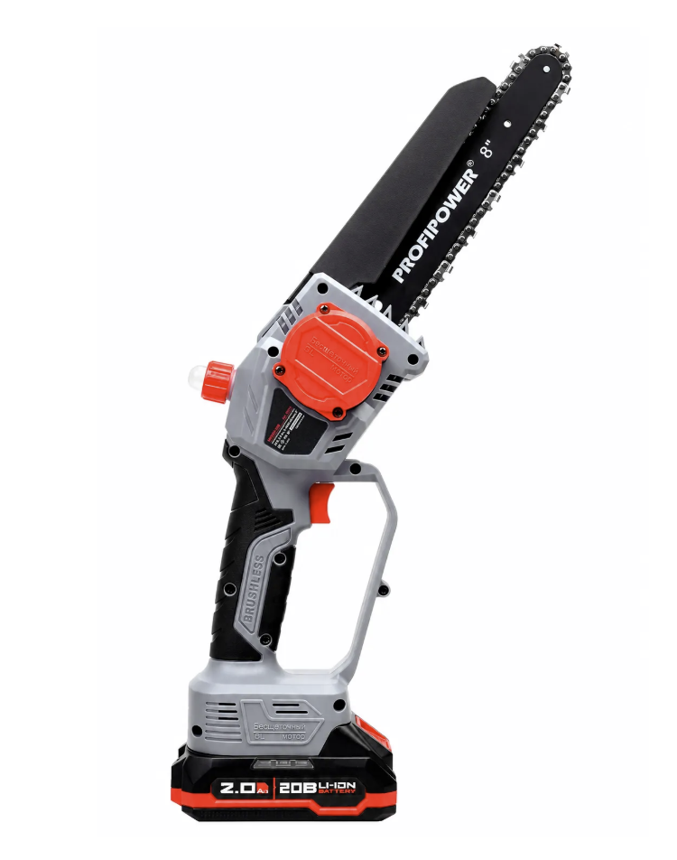 Аккумуляторная цепная пила ProfiPower MKGSH-20В 8" (2х2,0 Ач) – №1