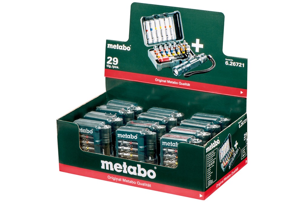 Набор бит Metabo SP + LED фонарик (29 шт) – фото №1 Набор бит Metabo SP + LED фонарик (29 шт) – №1