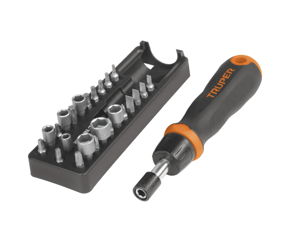 Отвертка с трещоткой и битами Truper JDM-24 (18222) – №1