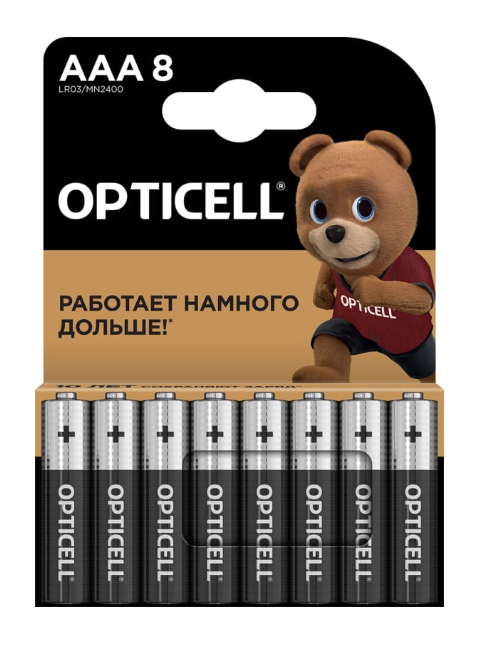 Батарейки Opticell Basic AAA LR03 алкалиновые (8 шт) – фото №1 Батарейки Opticell Basic AAA LR03 алкалиновые (8 шт) – №1