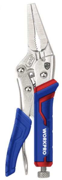 Клещи зажимные WORKPRO 230 мм удлиненные прямые губки (WP231076) – №1