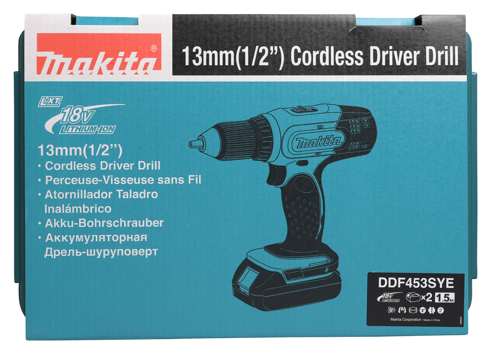 Аккумуляторная дрель-шуруповерт Makita DDF 453SYE (2х1,5 Ач) – фото №6 Аккумуляторная дрель-шуруповерт Makita DDF 453SYE (2х1,5 Ач) – №6