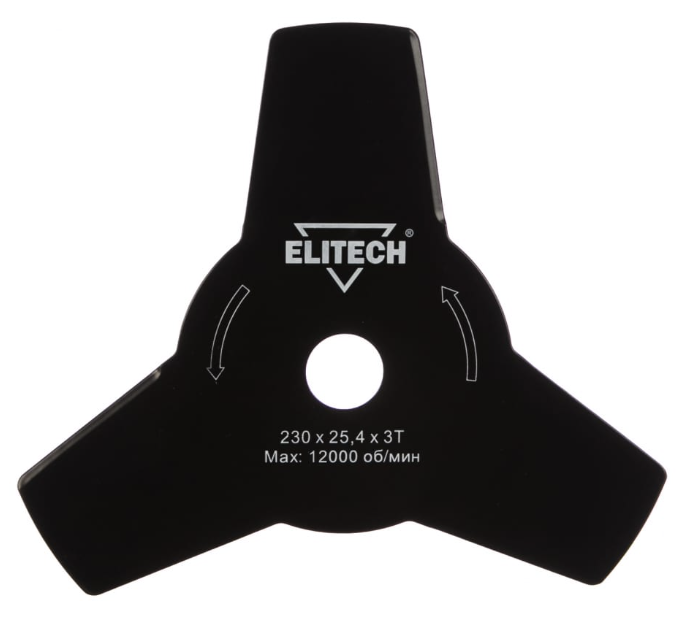 Нож для триммера Elitech 230х24,4 мм (3 зуба) – №1