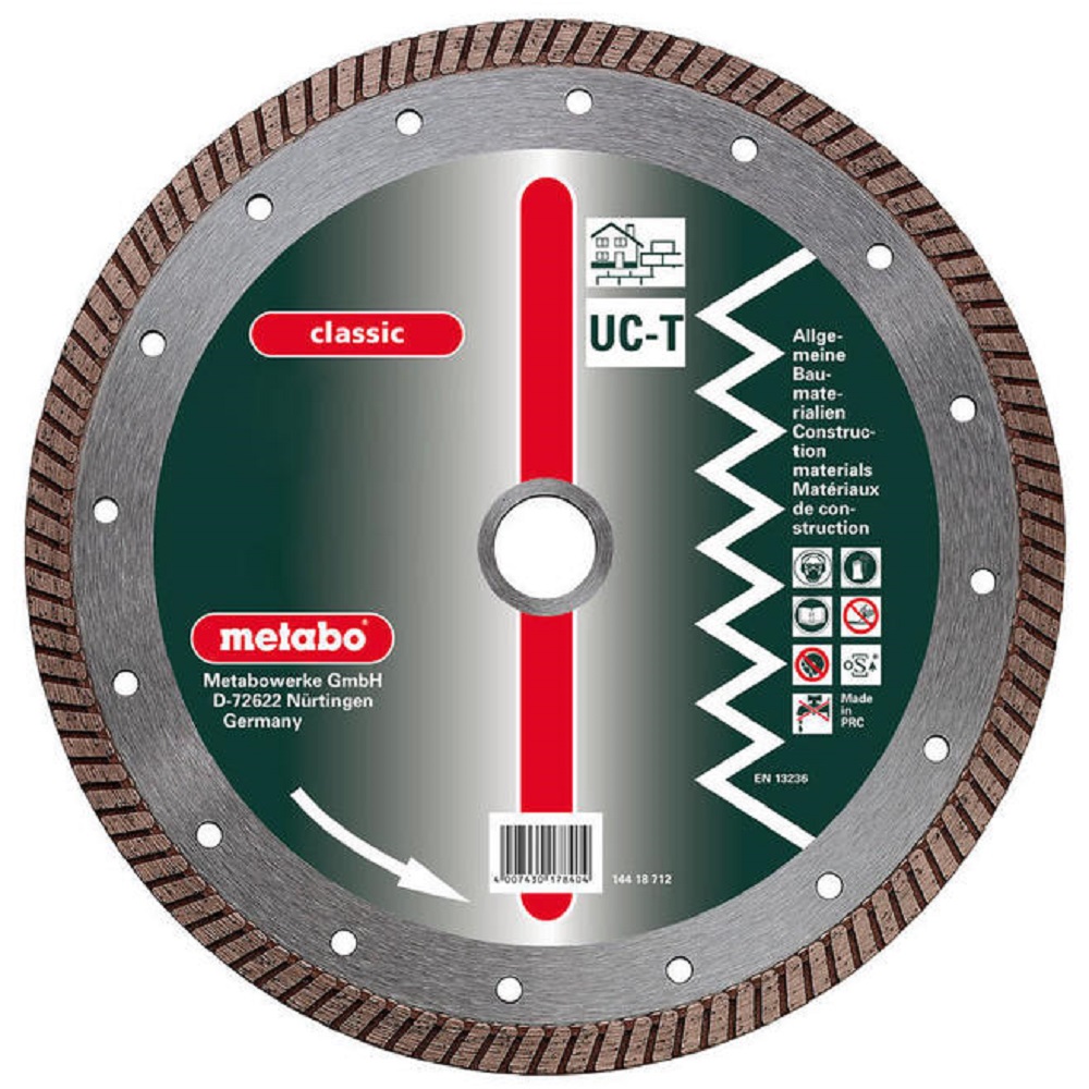 Диск алмазный Metabo Classic Turbo 125х22,2 мм универсалальный – фото №1 Диск алмазный Metabo Classic Turbo 125х22,2 мм универсалальный – №1