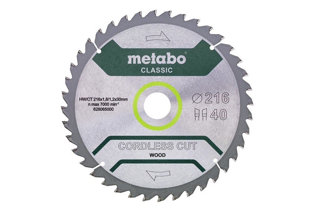 Диск пильный Metabo 216х30 мм 40T – №1