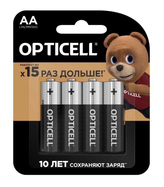 Батарейки Opticell Basic AA LR6 алкалиновые (4 шт) – №1