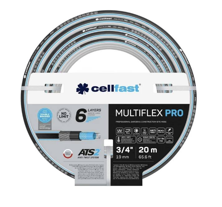 Шланг садовый Cellfast MULTIFLEX ATSV 3/4" 20 м (13-820) – фото №1 Шланг садовый Cellfast MULTIFLEX ATSV 3/4" 20 м (13-820) – №1