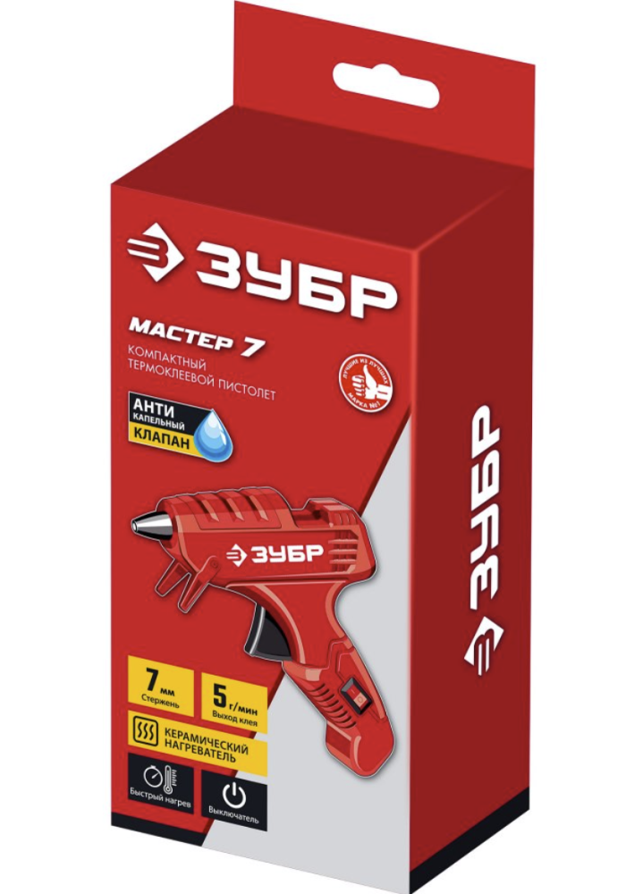 Термопистолет клеевой Зубр Мастер 7 мм (06851-7) – №3