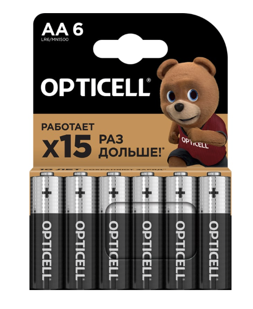 Батарейки Opticell Basic AA LR6 алкалиновые (6 шт) – №1