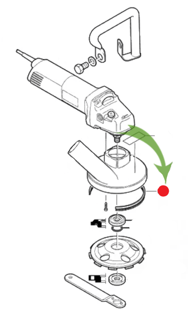 Щетка ленточная на кожух Bosch для шлифовальной машины GBR 14CA – №1