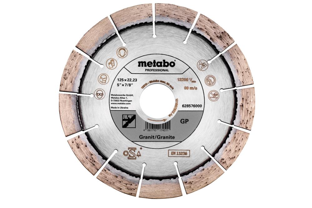 Диск алмазный Metabo Professional 125x22,2 мм по граниту cегментный – фото №1 Диск алмазный Metabo Professional 125x22,2 мм по граниту cегментный – №1