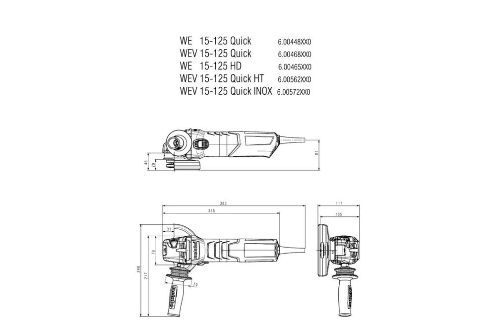 УШМ Metabo WEV 15-125 Quick (в кейсе) – фото №4 УШМ Metabo WEV 15-125 Quick (в кейсе) – №4