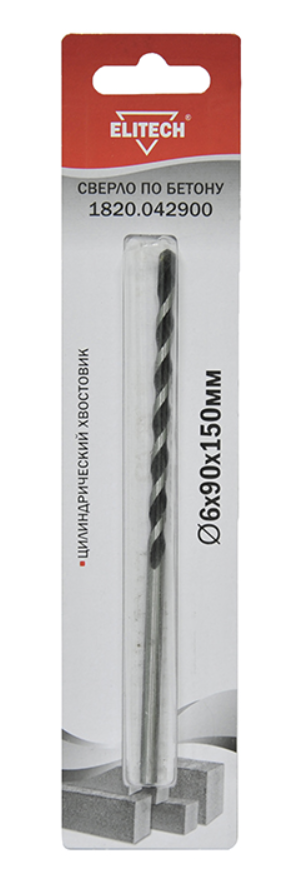 Сверло по бетону Elitech 6х150 мм (1 шт) – №1
