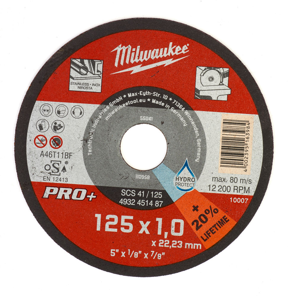 Диск по металлу Milwaukee 125х1,0х22,2 Pro+ – фото №1 Диск по металлу Milwaukee 125х1,0х22,2 Pro+ – №1