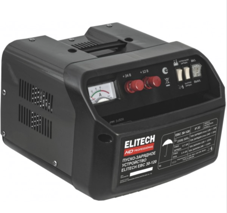 Пуско-зарядное устройство Elitech HD EBC 30/120 – фото №1 Пуско-зарядное устройство Elitech HD EBC 30/120 – №1