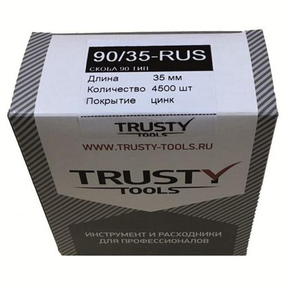 Скобы для степлера Trusty 90/35-RUS (4500 шт) – фото №1 Скобы для степлера Trusty 90/35-RUS (4500 шт) – №1