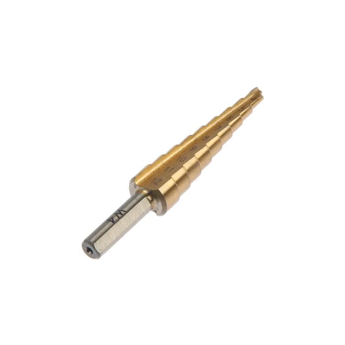 Сверло ступенчатое Strong W4 Р6М5 4-12 мм – №1
