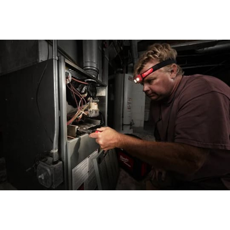 Фонарь налобный Milwaukee HL-SF на батарейках – №2