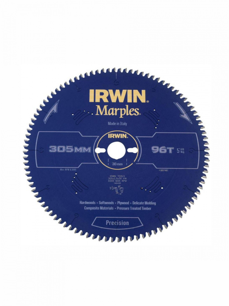 Диск пильный Irwin Marples 305х30 мм 96Т по алюминию – №1