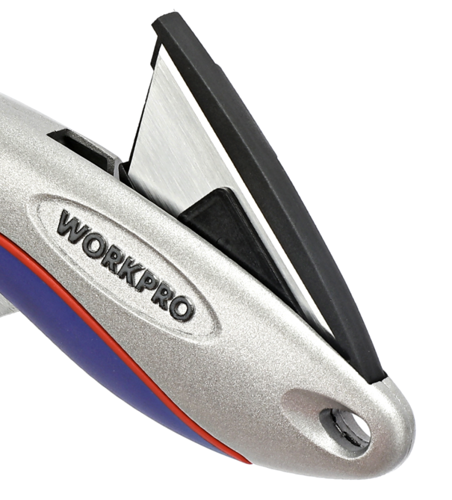 Нож складной WORKPRO алюминиевый + 5 запасных лезвий (WP211013) – №1