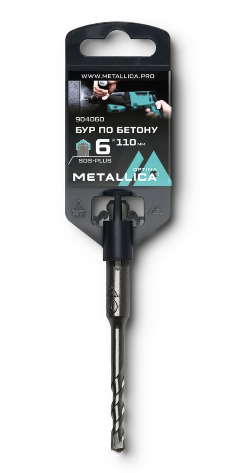Бур SDS+ Metallica Optima 6х110/50 мм – фото №1 Бур SDS+ Metallica Optima 6х110/50 мм – №1